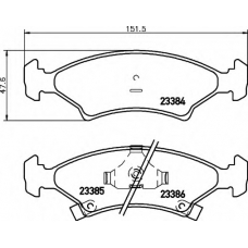 8DB 355 008-241 HELLA Комплект тормозных колодок, дисковый тормоз