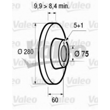 186295 VALEO Тормозной диск