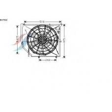 BW7502 AVA Вентилятор, охлаждение двигателя