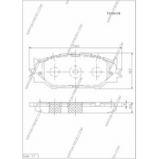 T360A118 NPS Комплект тормозных колодок, дисковый тормоз