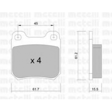 22-0275-0 METELLI Комплект тормозных колодок, дисковый тормоз