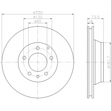 8DD 355 109-821 HELLA PAGID Тормозной диск