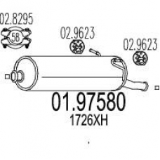 01.97580 MTS Глушитель выхлопных газов конечный