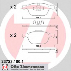 23723.180.1 ZIMMERMANN Комплект тормозных колодок, дисковый тормоз