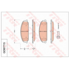 GDB7715 TRW Комплект тормозных колодок, дисковый тормоз