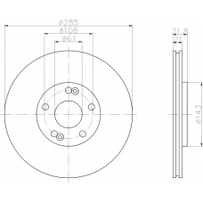 8DD 355 103-881 HELLA PAGID Тормозной диск