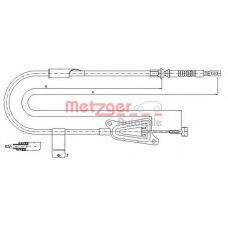 17.0125 METZGER Трос, стояночная тормозная система