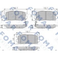 FO 930981 FOMAR ROULUNDS Комплект тормозных колодок, дисковый тормоз