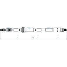 HOS3928 APEC Тормозной шланг