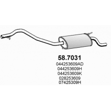 58.7031 ASSO Глушитель выхлопных газов конечный