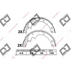 BS1097 DJ PARTS Комплект тормозных колодок