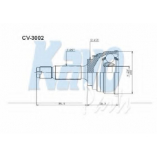 CV-3002 KAVO PARTS Шарнирный комплект, приводной вал