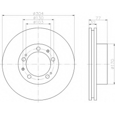 8DD 355 101-551 HELLA Тормозной диск