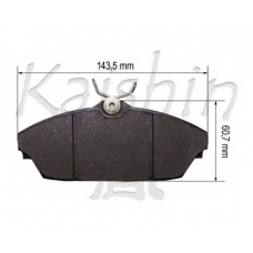 D10156 KAISHIN Комплект тормозных колодок, дисковый тормоз
