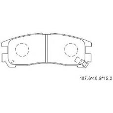 KD4624 ASIMCO Комплект тормозных колодок, дисковый тормоз