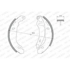 152-2291 WEEN Комплект тормозных колодок