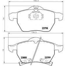 8DB 355 009-011 HELLA Комплект тормозных колодок, дисковый тормоз