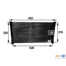 8FC 351 036-281 HELLA Конденсатор, кондиционер