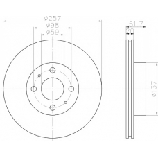 8DD 355 101-881 HELLA PAGID Тормозной диск