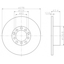 8DD 355 100-071 HELLA PAGID Тормозной диск