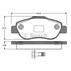 0 986 TB2 879 BOSCH Комплект тормозных колодок, дисковый тормоз