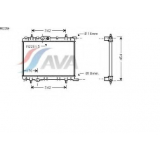 PE2254 AVA Радиатор, охлаждение двигателя