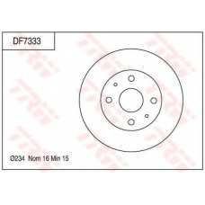 DF7333 TRW Тормозной диск