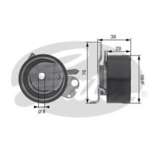 T43050 GATES Натяжной ролик, ремень грм