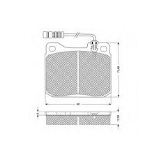 PF10223 PROCODIS FRANCE Комплект тормозных колодок, дисковый тормоз
