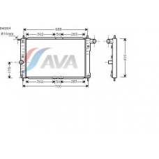 DW2014 AVA Радиатор, охлаждение двигателя