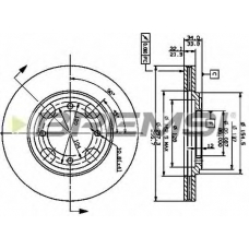 DBA482V BREMSI Тормозной диск