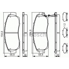 0 986 TB3 218 BOSCH Комплект тормозных колодок, дисковый тормоз