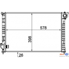 8MK 376 749-501 HELLA Радиатор, охлаждение двигателя