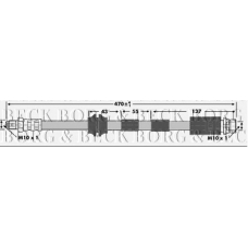 BBH6734 BORG & BECK Тормозной шланг