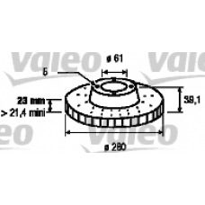 186734 VALEO Тормозной диск