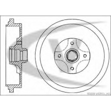 V10-60004 VEMO/VAICO Тормозной барабан