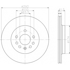 8DD 355 109-191 HELLA PAGID Тормозной диск