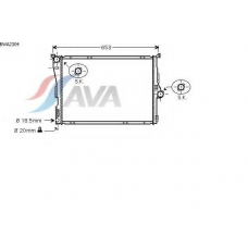 BWA2304 AVA Радиатор, охлаждение двигателя