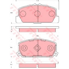 GDB7109 TRW Комплект тормозных колодок, дисковый тормоз