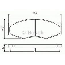 0 986 494 565 BOSCH Комплект тормозных колодок, дисковый тормоз