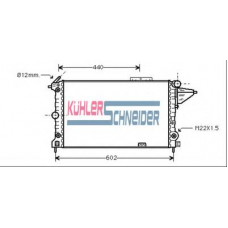 0606001 KUHLER SCHNEIDER Радиатор, охлаждение двигател