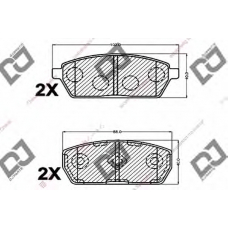 BP1165 DJ PARTS Комплект тормозных колодок, дисковый тормоз