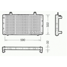 DRM25002 DENSO Радиатор, охлаждение двигателя