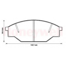 572363B BENDIX Комплект тормозных колодок, дисковый тормоз