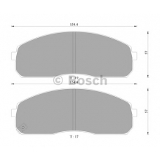 0 986 AB3 051 BOSCH Комплект тормозных колодок, дисковый тормоз