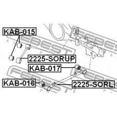 KAB-016 FEBEST Подвеска, рычаг независимой подвески колеса