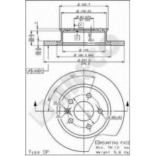 BS 7426 BRECO Тормозной диск