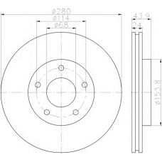 8DD 355 117-321 HELLA PAGID Тормозной диск