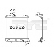 735-1002 TYC Радиатор, охлаждение двигателя