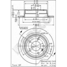 BS 7281 BRECO Тормозной диск